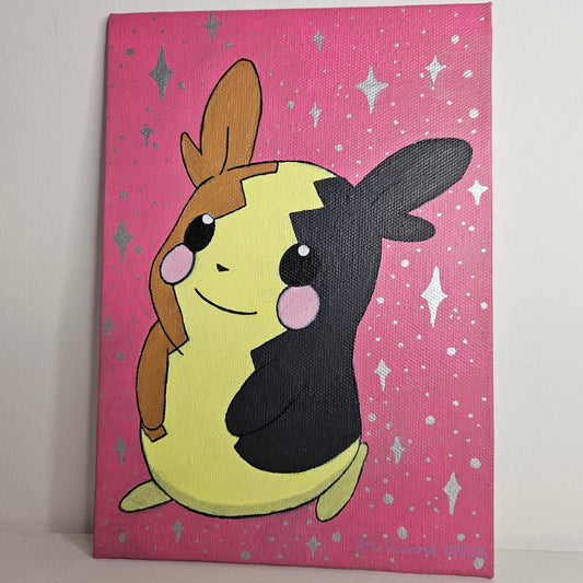 hand painted morpeko pokemon canvas