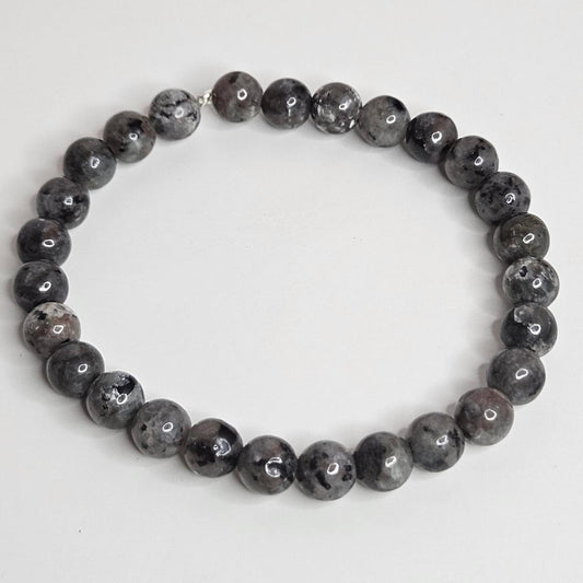handmade 6mm marble stone beaded bracelet