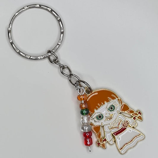 Handmade Annabelle beaded keyring/bag charm
