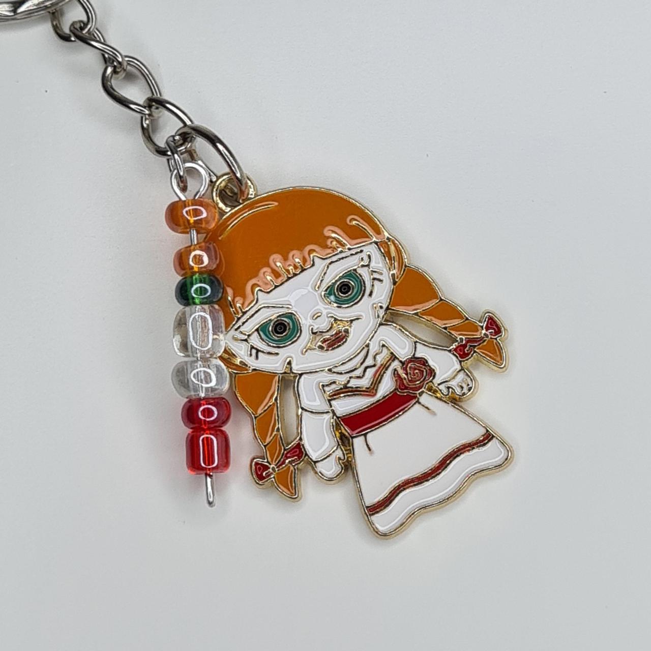 Handmade Annabelle beaded keyring/bag charm