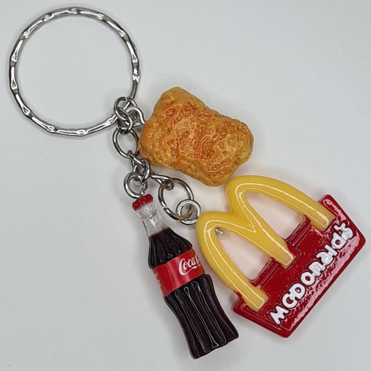 Handmade mcdonalds meal keyring/bag charm